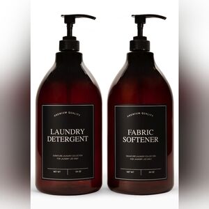 Premium Quality Laundry Detergent & Fabric Softener Set - Amber